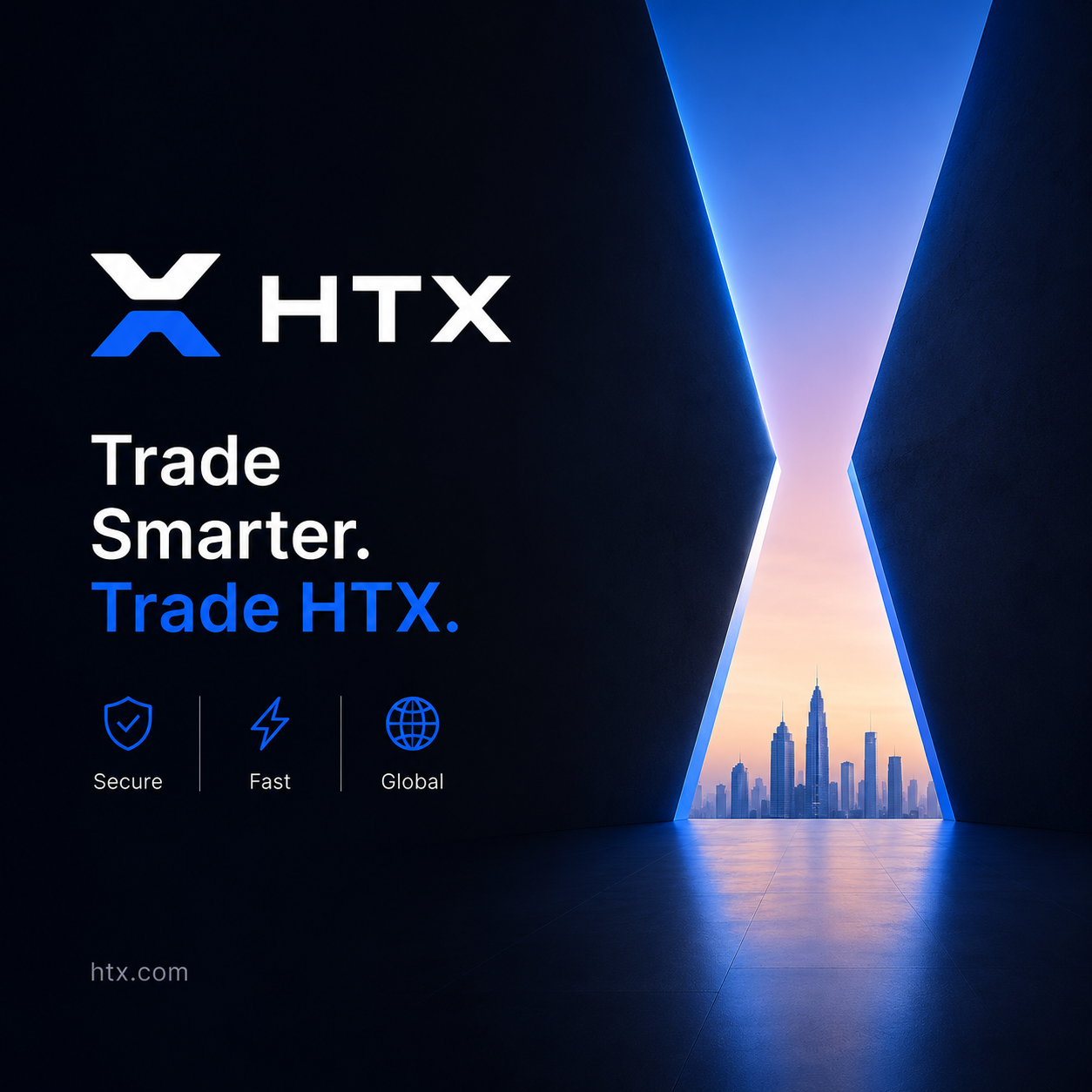 HTX login page on desktop browser showing account field